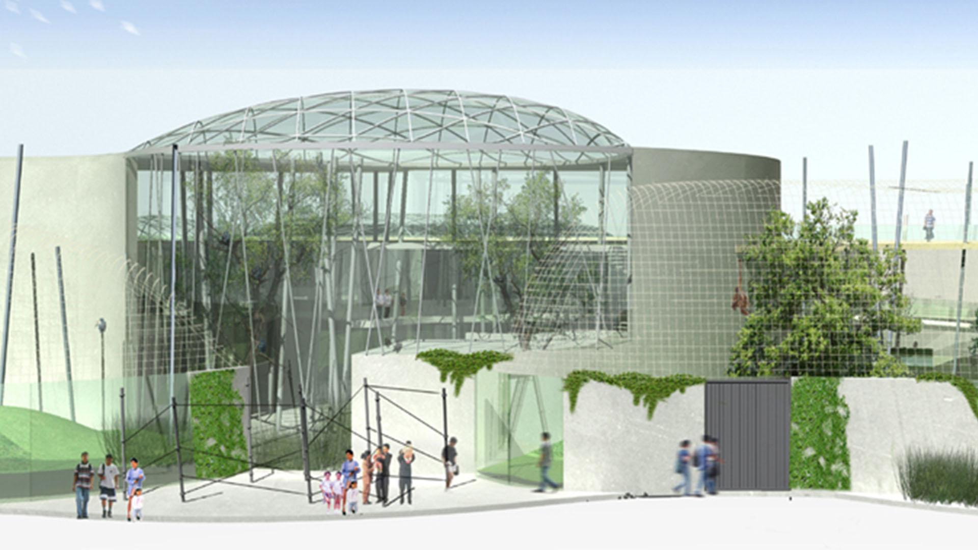 menschenaffenhaus in der wilhelma